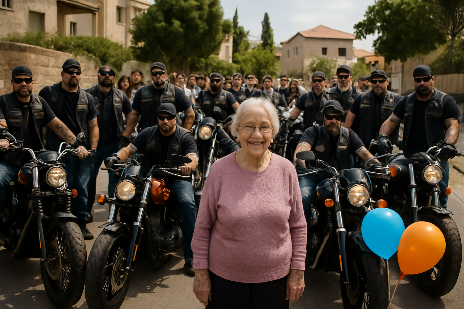 חגיגה של אהבה: שיירת הקבריולט והאופנועים הפתיעה סבתא בת 80 ביום הולדתה