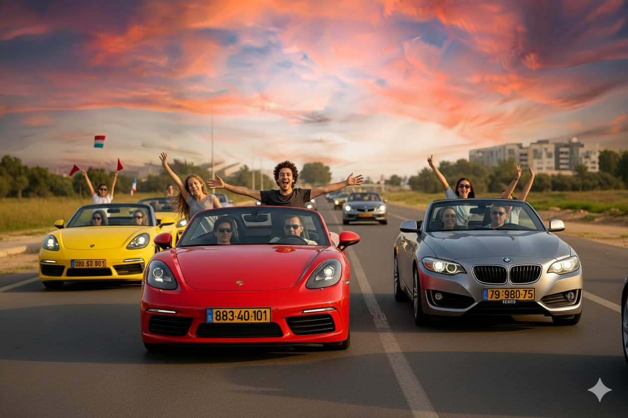 רייסר מניעים חיוכים: אירוע הקבריולט הגדול של ישראל